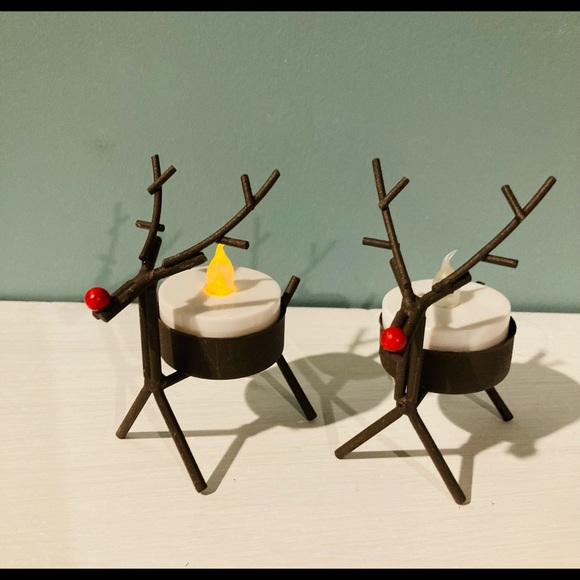 Accents Reindeer Tea Light Candle Holders Poshmark